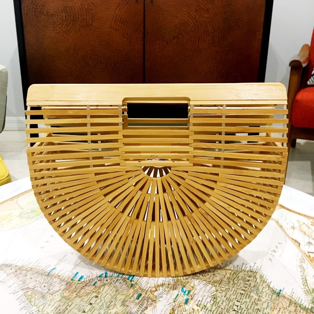 Bamboo Sticks Bag ! Hand purse. THE ARK !